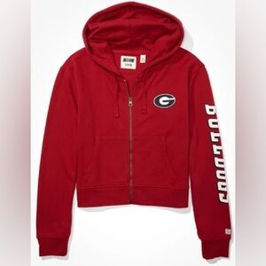 Georgia Bulldogs Partially Cropped Zip Up